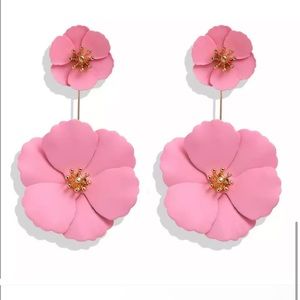 Pink statement earrings